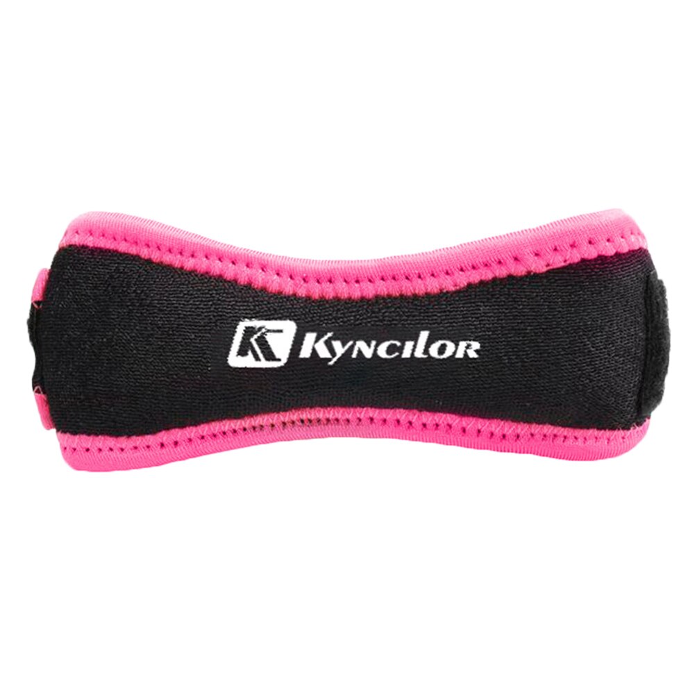 Zachte brace kniebeschermer riem verstelbare ademende patellapeesband bescherming ondersteuningspad whshopping: Roze