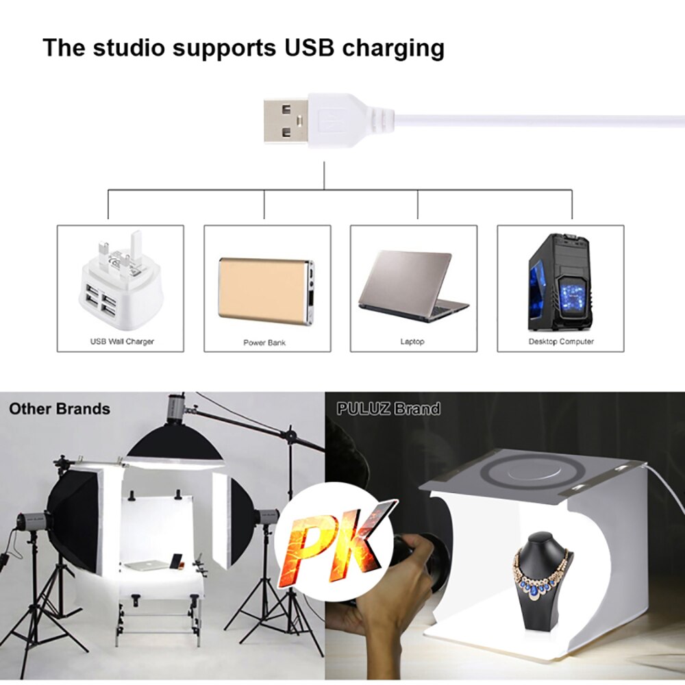 30cm*30cm LED ring light one/three color temperature high Light Studio Shooting Tent Box brightness portable studio set