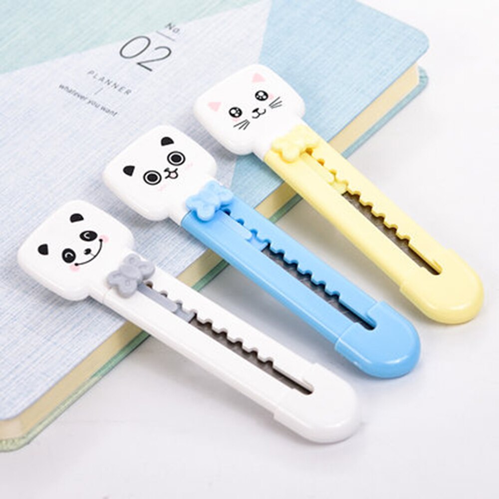 2 PCS Cute Little Knife Capable Student Mini Portable Utility Knife Envelope Letter Opener Paper Cutter