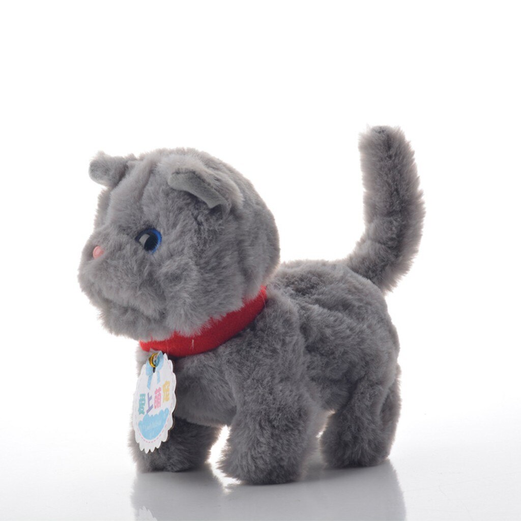 Smart électrique chat jouet enfants anniversaire noël marche électrique peluche jouet Robot chat enfants doux Simulation poupée