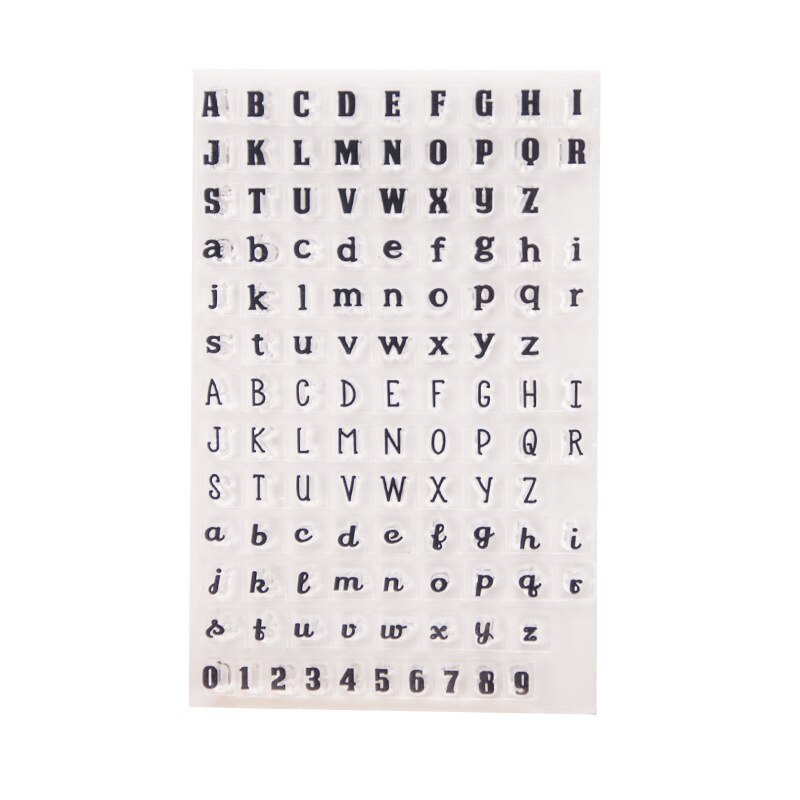 Alphabet letter Clear Stamps for DIY Scrapbooking Card Number Rubber Transparent Stamps Making Album paper Craft Decoration