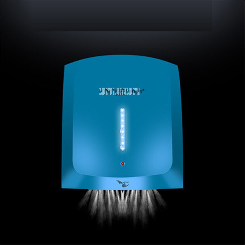 A904 Fully Automatic Induction Hotel Home Bathroom Hand Dryer 1800W power and Cold Hand Drying Machine 220V White/gold: Blue