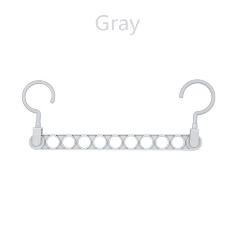 Cintres magiques multi-ports pour vêtements, Support de séchage, en plastique, multifonctions, pour cravates, écharpes, ceinture: gray