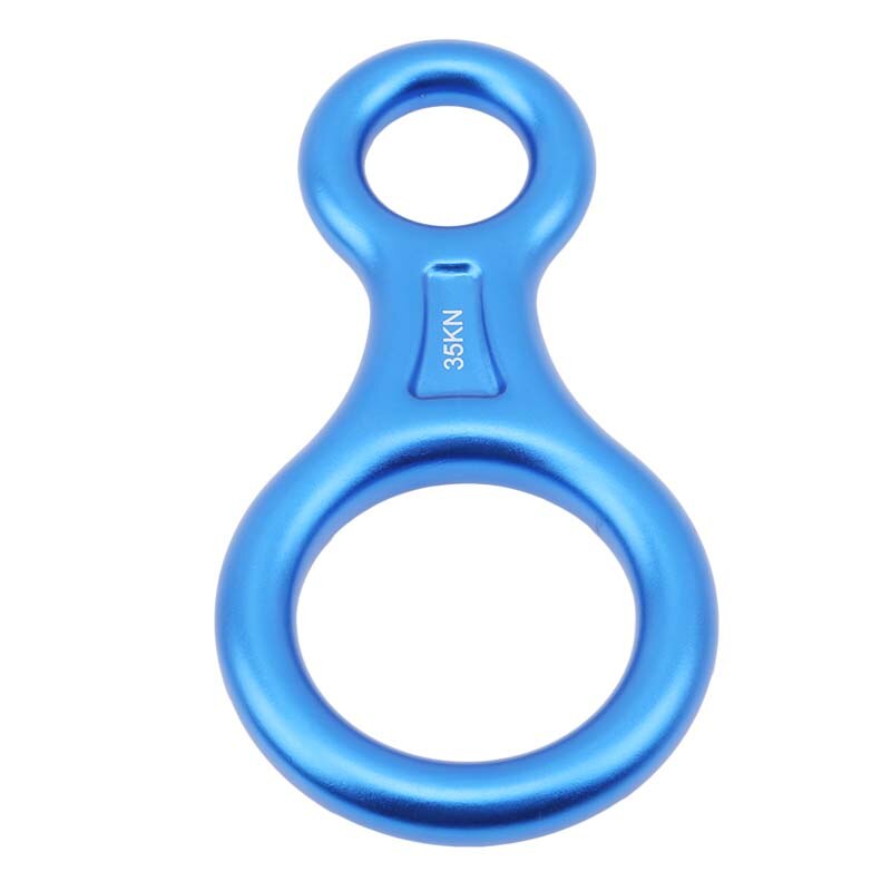 8 Ring Descender Escape Rope Descent Device Rock Climbing Carabiners Abseiling Downhill Safety Ring Descender Slow: blue