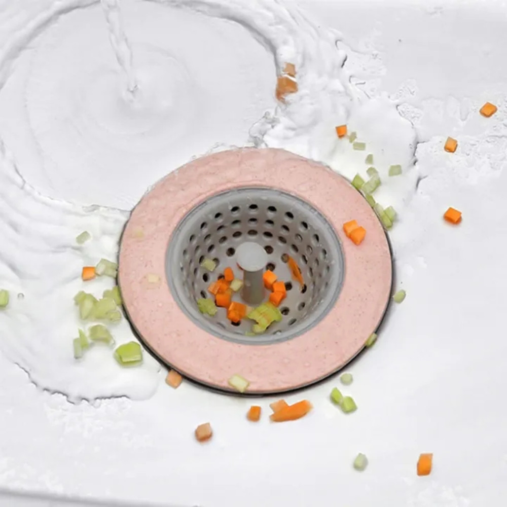 Siliconen anti-verstopping filter Draagbare gootsteenzeef Badkamer Keukengereedschap voor afvoeren Cover Hair Waste Plug Filterzeef
