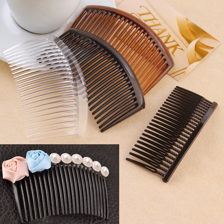 MEIBEADS 5pcs/lot Transparent Plastic Tooth Comb Inserted Comb Clip DIY Handmade Hair Jewelry Material Goods Accessories UF7556