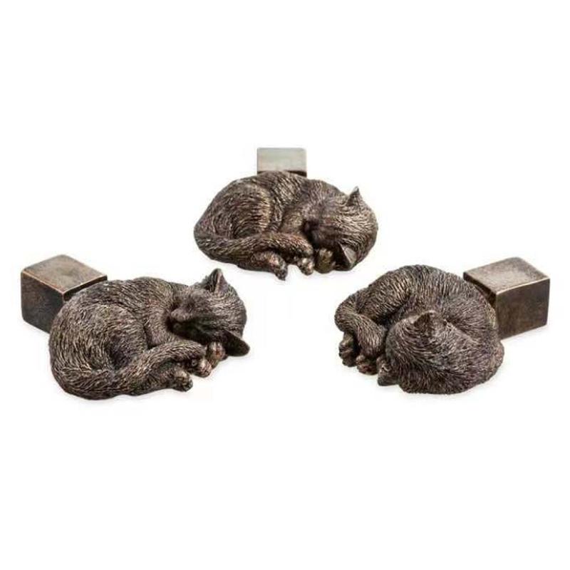 Dier Plant Pot Voet Bloempot Ondersteuning Hars Ambacht Decoratie Set Van 3 Outdoor Standbeeld Tuin Pot Planter Voeten Planter ondersteuning: 3pcs cat