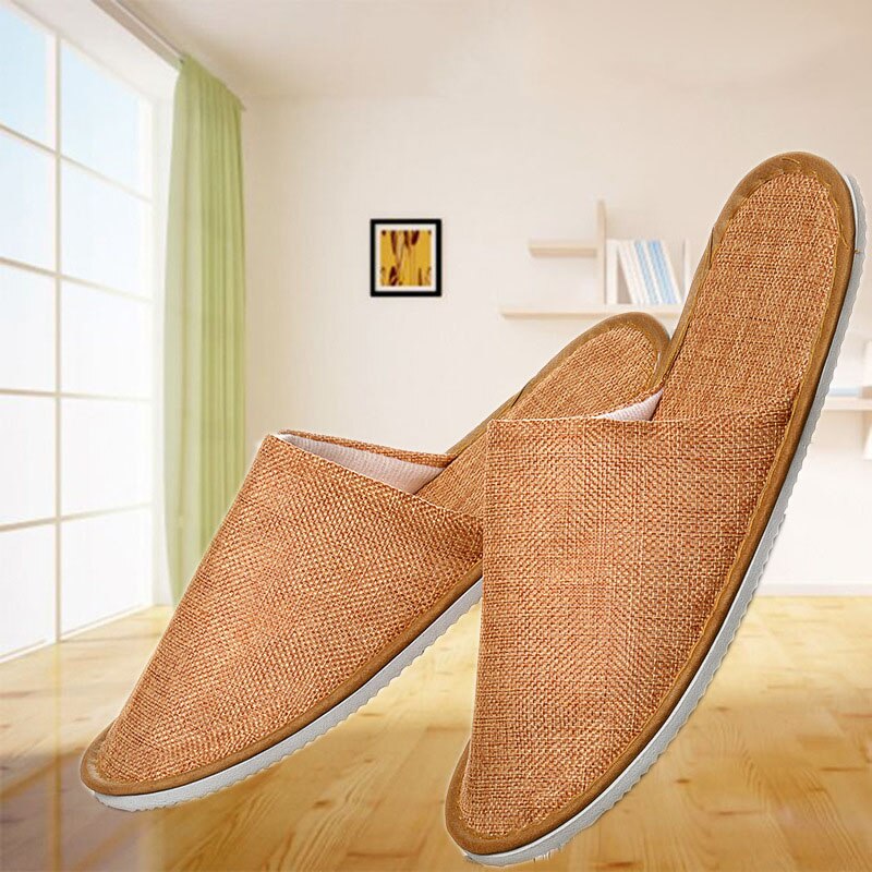 Wegwerp Slippers Hotel Schoonheidssalon Kamer Linnen Slippers Wasbaar Non-Slip Comfortabele Paar Reizen Slippers Mannen Slippers