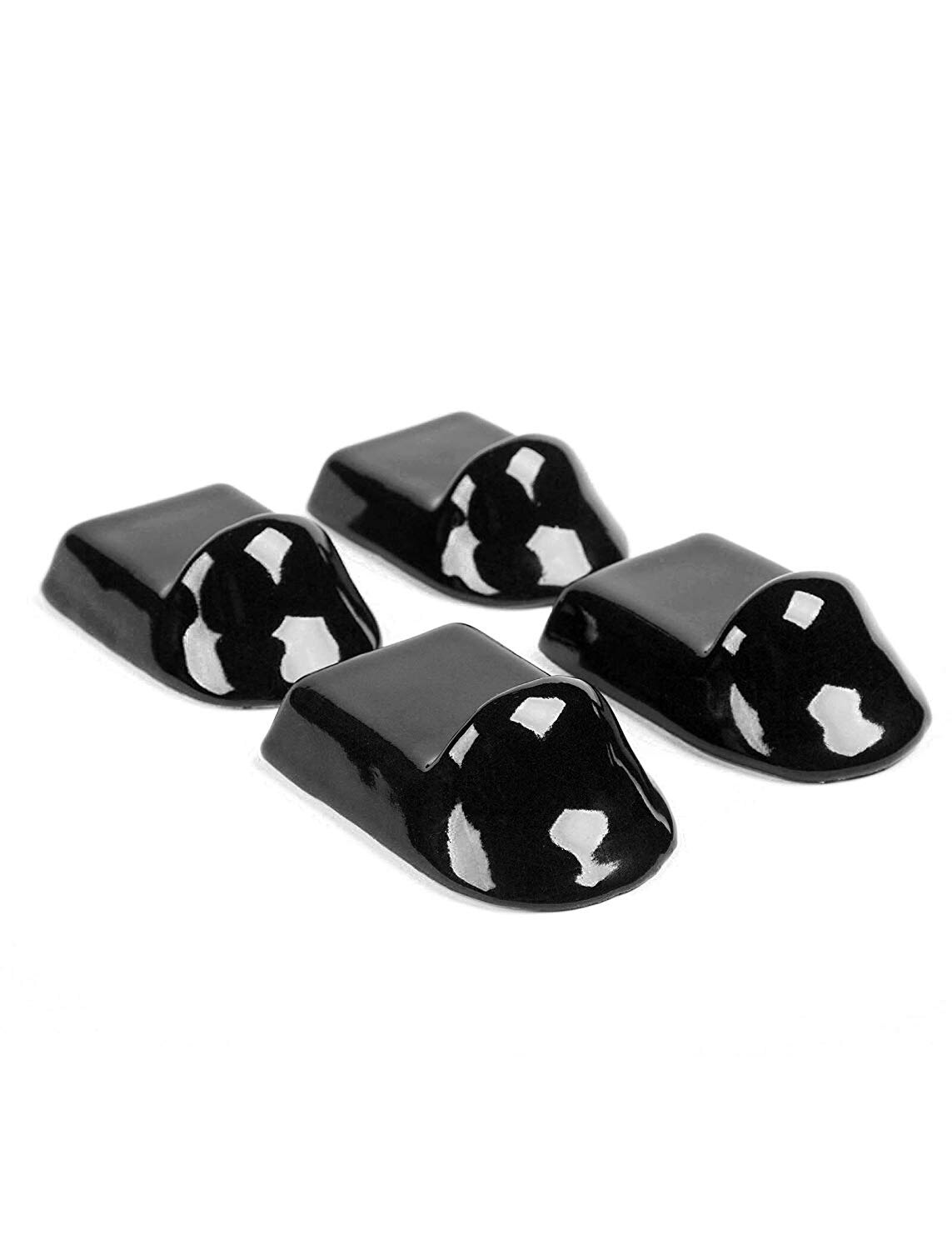 Black ceramic oven feet set