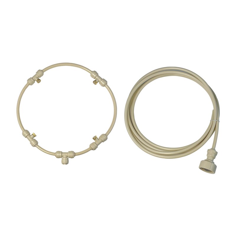 Kit d&#39;anneau de ventilateur de brume, pulvérisateur d&#39;eau pour jardin, extérieur, système de refroidissement de brouillard, Machine Portable, Patio, serre, anneau de ventilateur de refroidissement: Beige