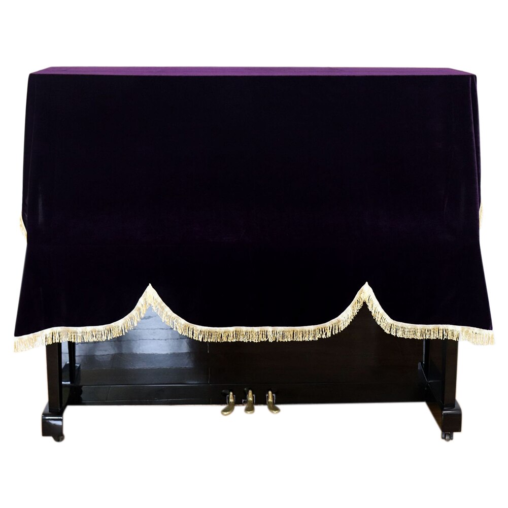 Universal Piano Cover Home Protective Gold Velvet Practical Washable Soft Foldable Upright Vertical Dust Proof Keyboard Non Slip: Purple