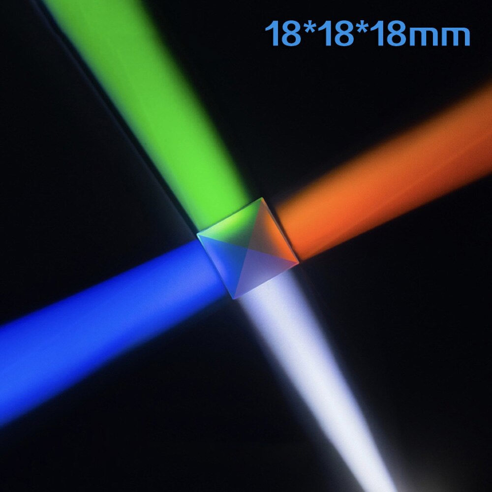 Cubo de luz hexagonal brillante para niños, Prisma divisor óptico de 18x18x18mm, ideal para experimentos científicos populares