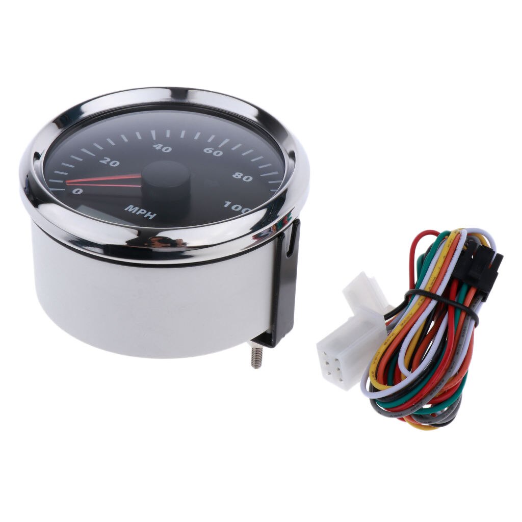 85mm 120MPH Motorcycle Stainless Steel Speedometer Odometer Waterproof #1