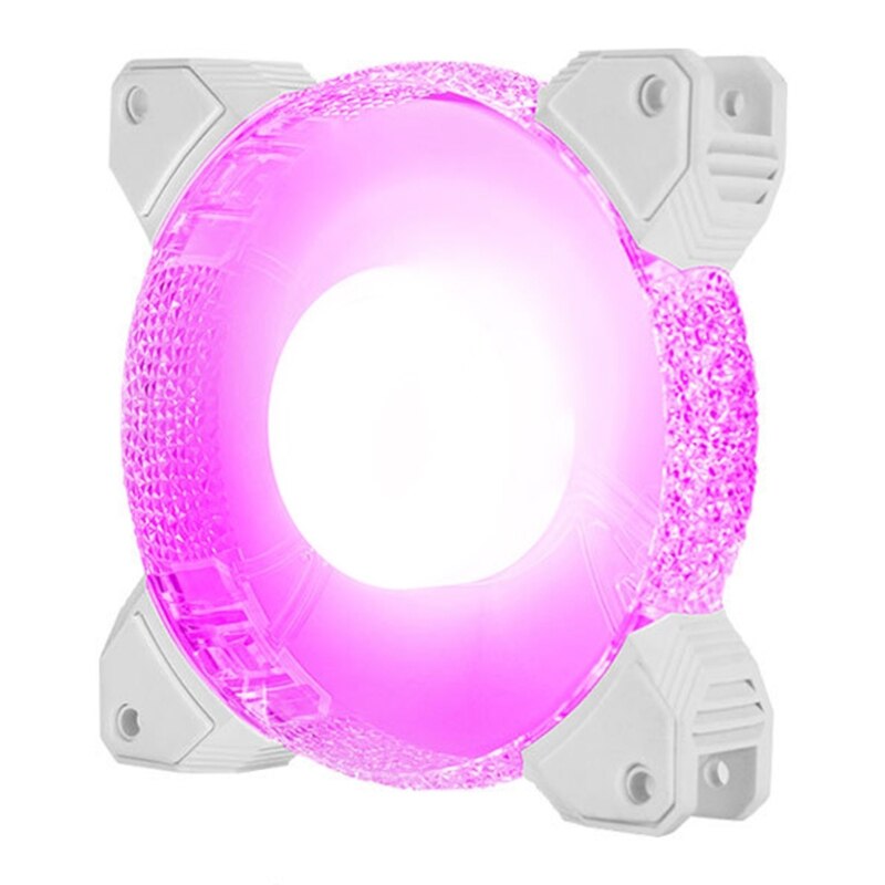 120mm Computer Cooling Fan RGB Case Fan Adjustable High Performance Silent Control Chassis Radiators 3Pin + 4Pin or: pink