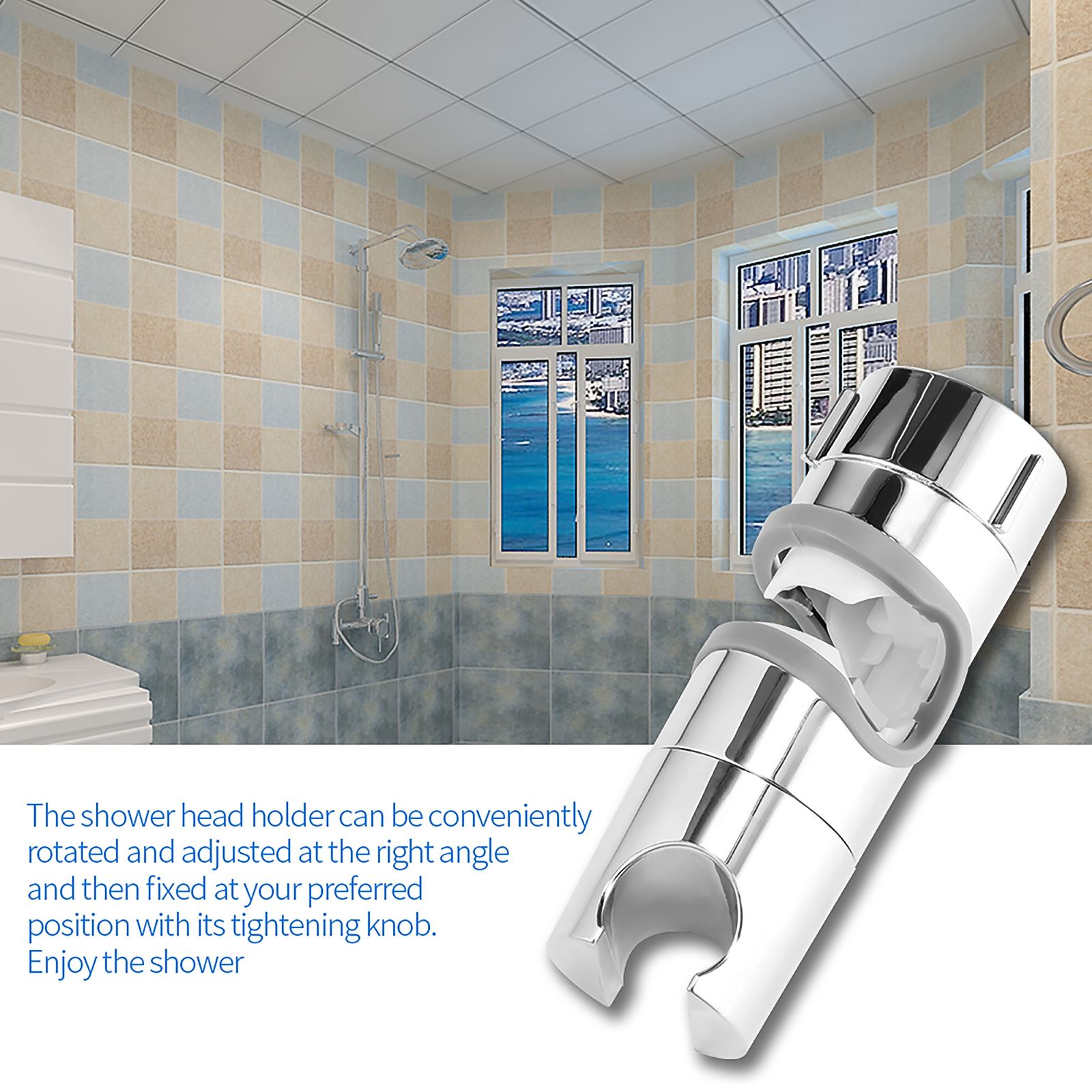 Dusche Halterung Dusche Schiene Halter 20 ~ 25mm ABS Chrom Dusche Kopf Halter Einstellbar Bad Zubehör Universal