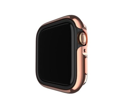Switcheasy voor apple watch 5/6 4 roestvrij staal, aluminiumlegering, iphone-hoesje, metaal, zacht 40/44 mm anti-slip, mannen en vrouwen.: Roségouden kast / 44mm
