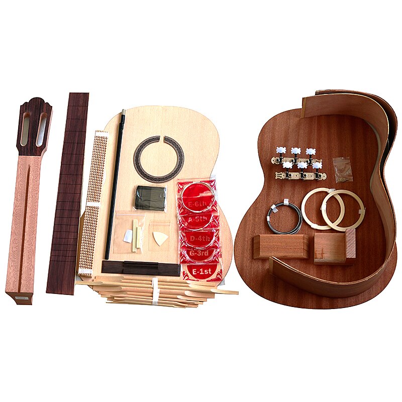 Beginners learn how to make classical guitar DIY, making combination accessories, mortise and mortise joint handle guitar spruce: Default Title