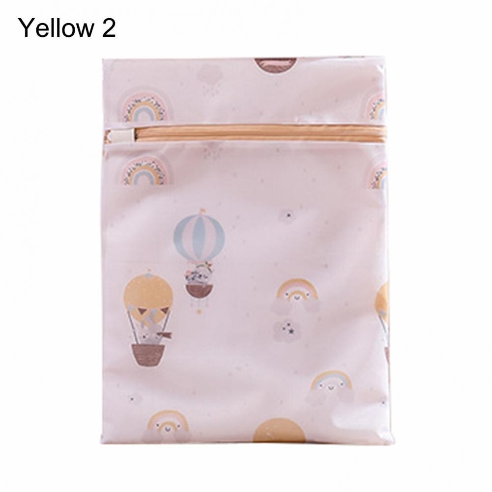 Met Rits Milieuvriendelijke Waszak Unieke Polyester Duurzaam Kledingstuk Tas Dikke Waszak Voor Thuis 6 Stijlen Patroon Verdikte Und: Yellow 2