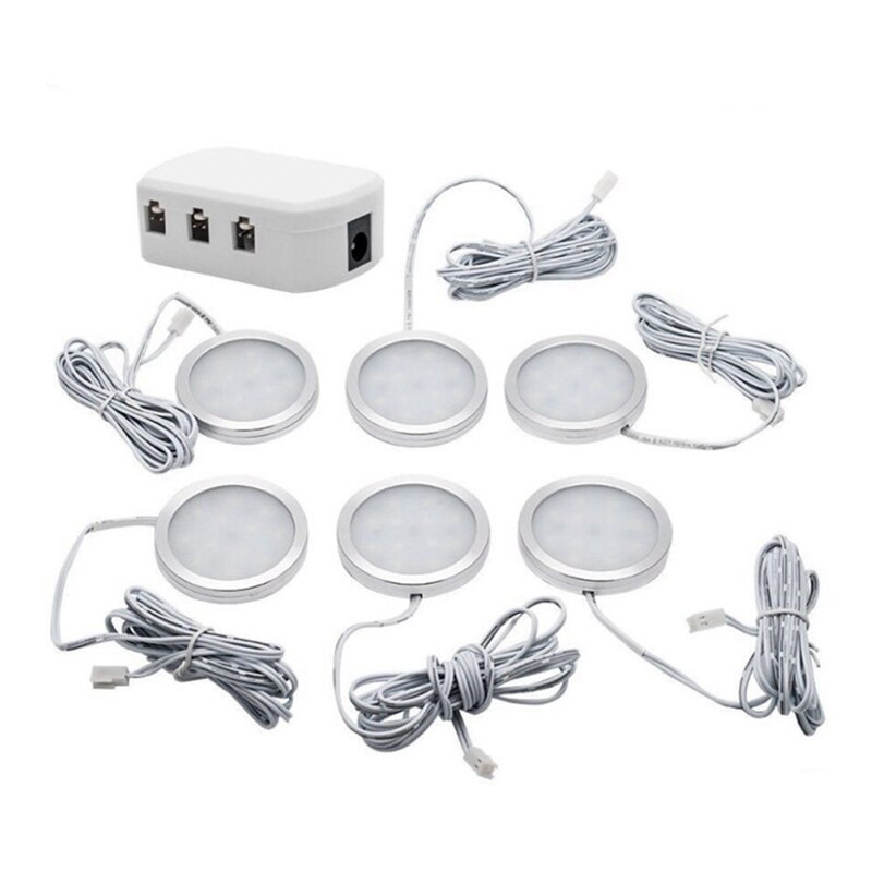 6Pcs Auto Dak Licht 12V Interieur Verlichting Camper Caravan Camper Rv Kabinet Lampen Interieur Verlichting: Black