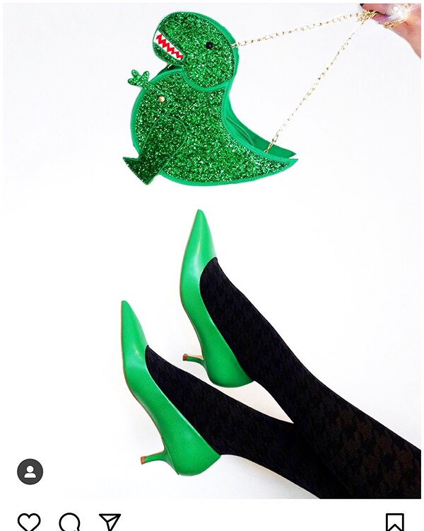 Sac à bandoulière à paillettes en forme de dinosaure pour femmes, sacs à main avec chaîne, pochette décontractée en cuir Pu