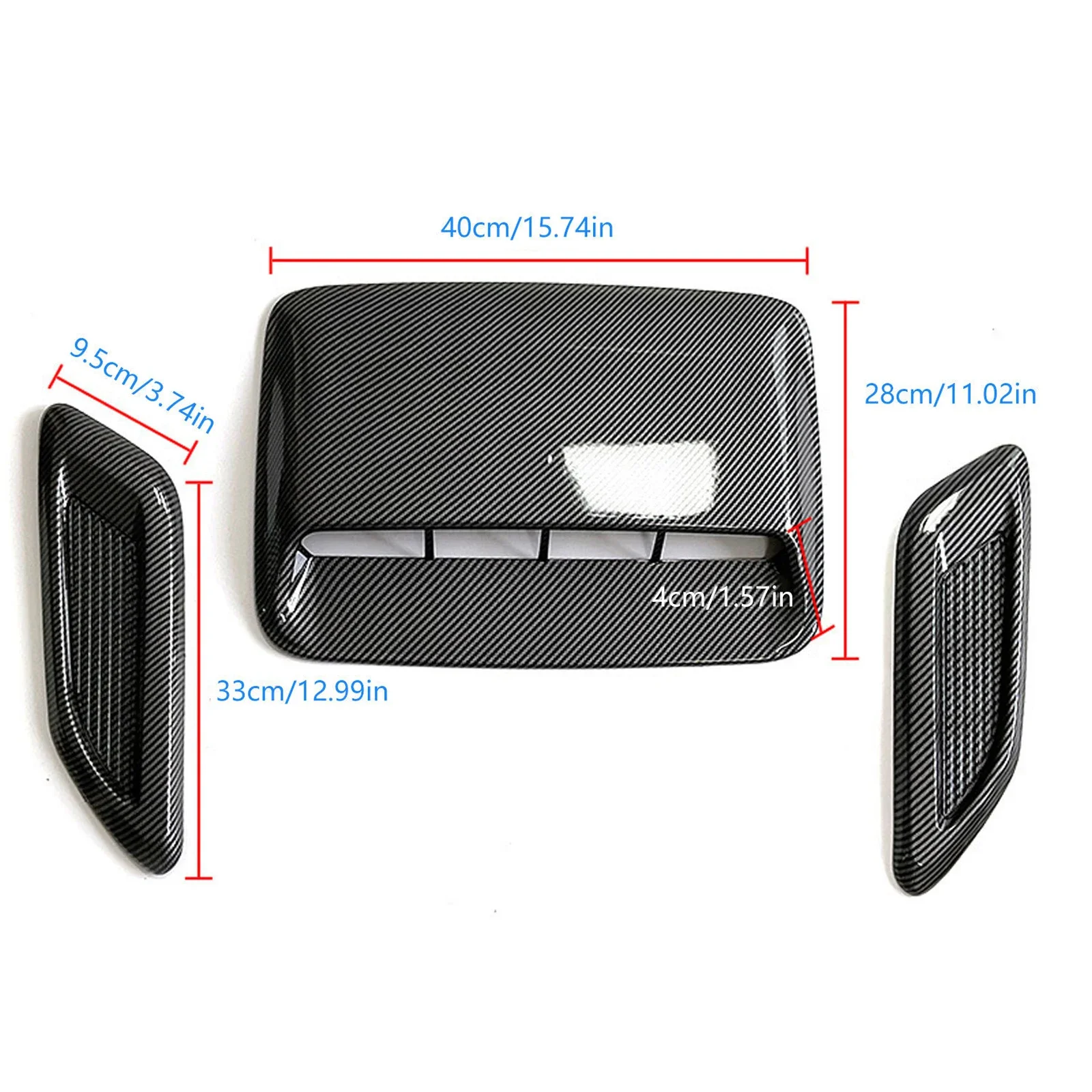 Capó de entrada de flujo de aire Universal para coche, capó de ventilación, cubierta decorativa, capó de salida de aire lateral central, accesorios exteriores para automóvil: Castaño