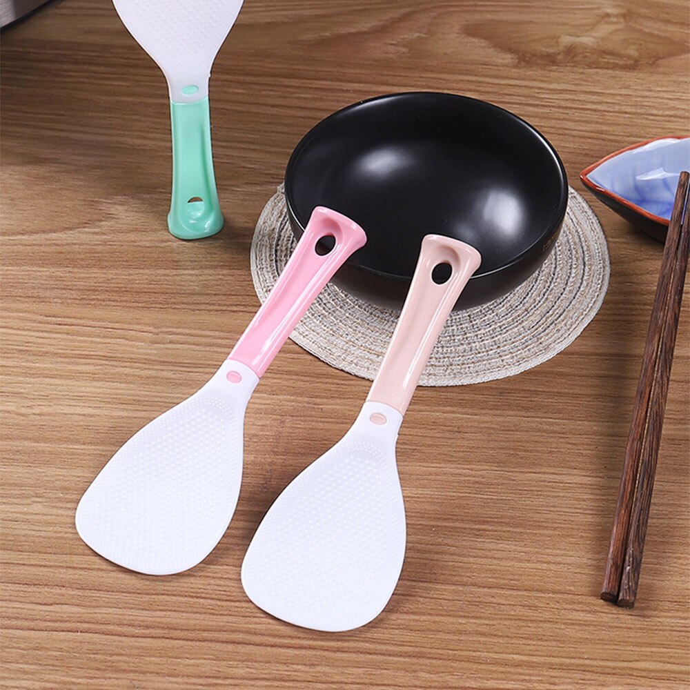 Pala de arroz antiadherente para el hogar, cuchara vertical para servir arroz, cocina, cuchara de arroz suelta, cuchara de cocina, plástico para arroz