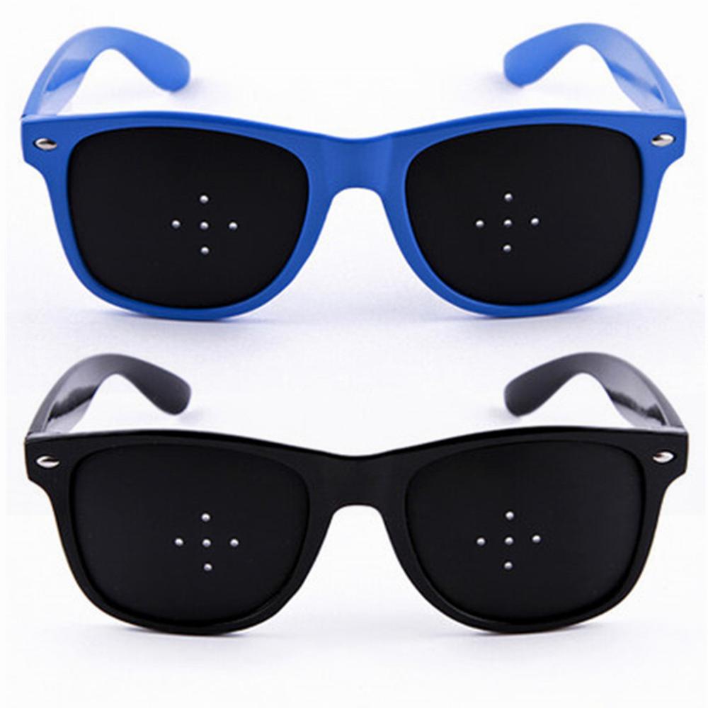 2pcs Unisex Vision Correction Care Pinholes Eye Exercise Eyeglasses Pinholes Glasses Eyesight Improve Plastic&Mental Frame