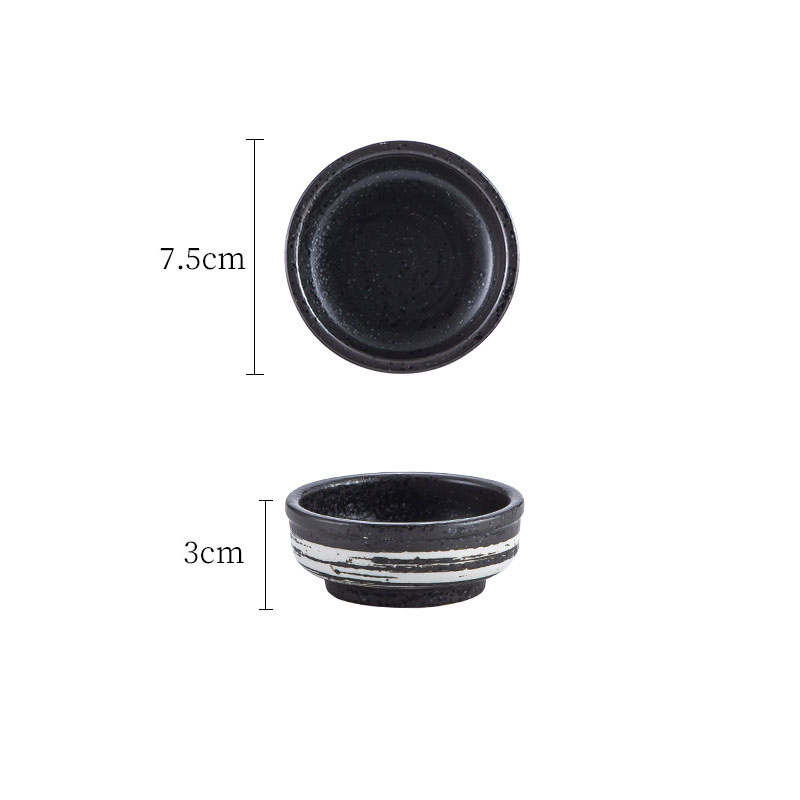 Japońnarty talerz ceramiczny retro piec glazura grill mini zanurzenie danie Sashimi Sushi sos sojowy naczynia na blać przekąnarty