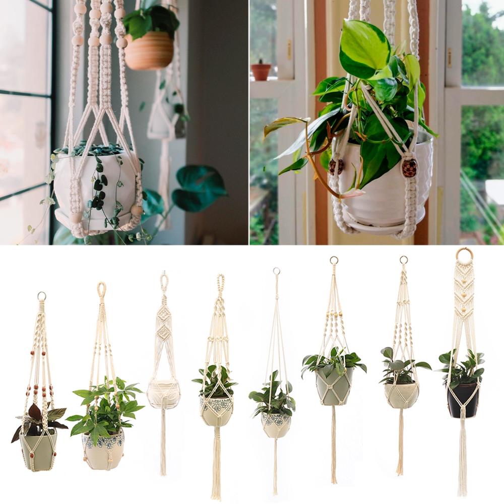 100% fatti a mano macrame gancio della pianta del fiore/pot gancio vassoio vaso per la decorazione della parete countyard/vaso da giardino vassoio per pianta