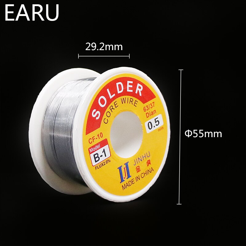 0.6/0.8/1/1.2/1.5/2mm 63/37 flux 2.0% 45ft tin blytråd smelteharpikskerne lodde loddetråd rulle til elektrisk loddekolbe 100g