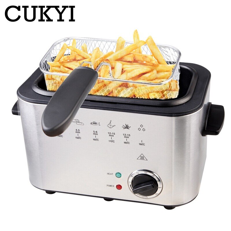 CUKYI Household/Commercial Electric Frying Machine Multifunctional Smokeless Deep fryers French Fries Maker Constant temperature