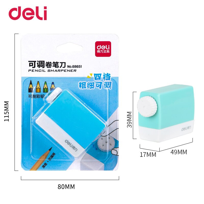 Deli 1pc søte kawaii blyantspisser sminke blyant flerbruks mekanisk blyantspisser til kontorrekvisita