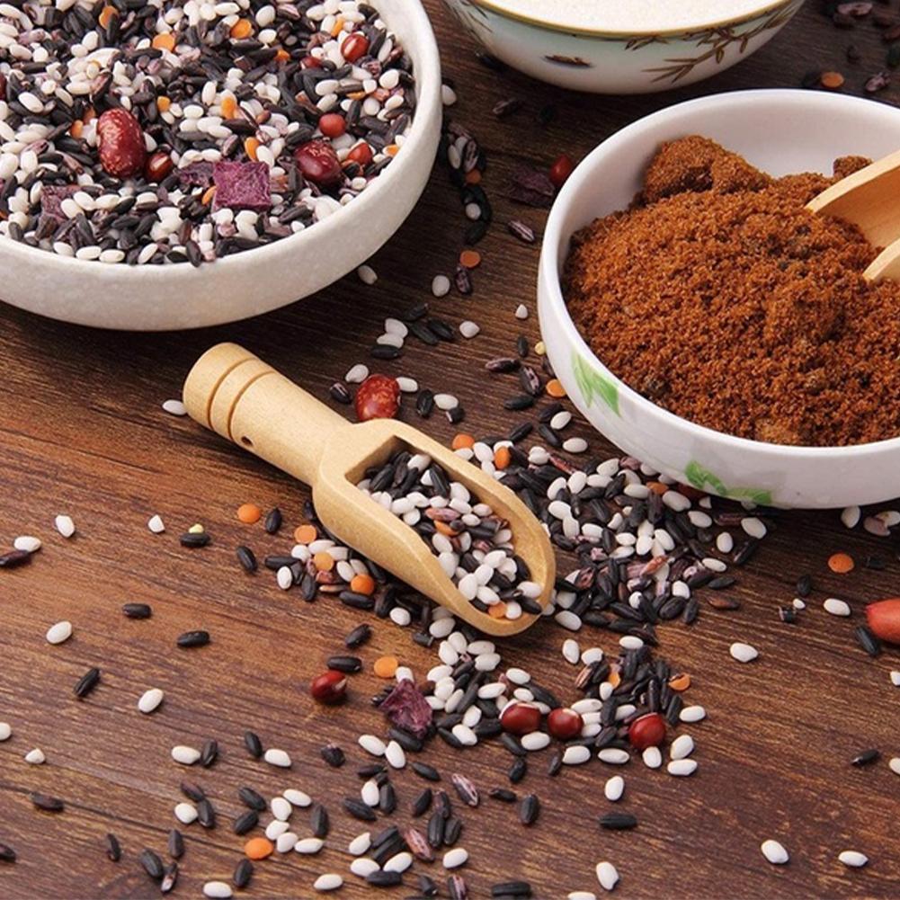 Cuchara de madera en polvo para cocina, herramienta de detergente en polvo para ducha, colada, SPA, cucharas, 1 unidad