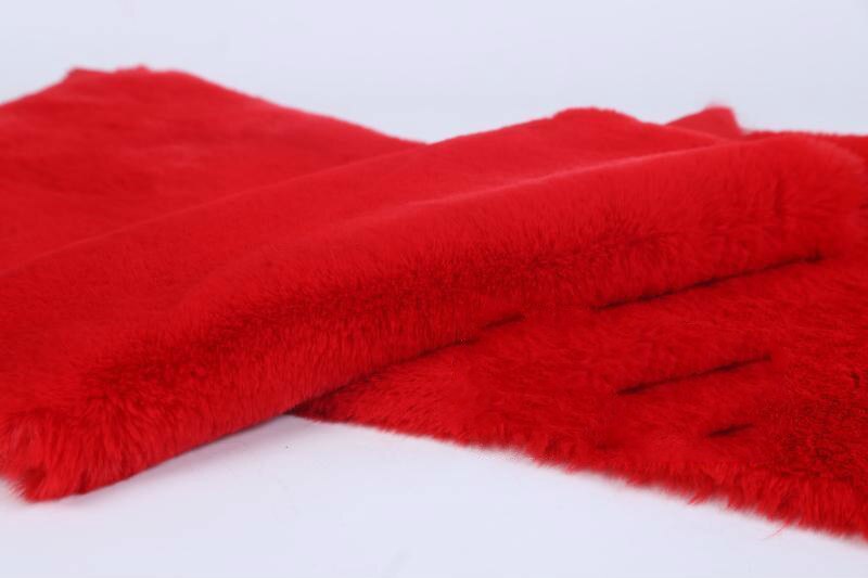 Dikker Imitatie Rex Konijn Haar Bont Pluche Teller Display Achtergrond Doek Kussen Sofa Cover Schoen Tas Materiaal 0.5X1.6M: red