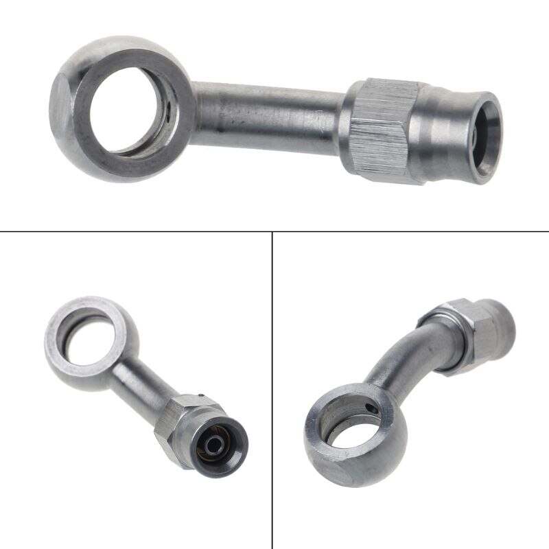 AN-3 to M10 Metric 10mm 45 Degree Stainless Steel Brake Hose Fitting