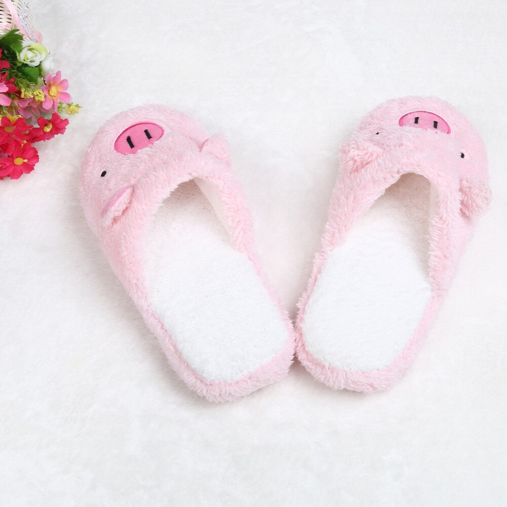 shoes woman Lovely Pig home shoes Floor Soft Stripe Slippers Female Shoes dames pantoffels winter chaussures femme 36-40#L40