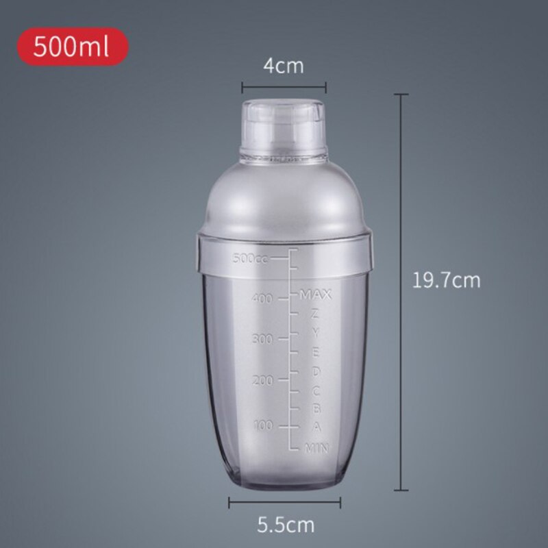Acrylic Tea Shaker Cocktail Juice Shaker Bottle Bar Supplies: B500