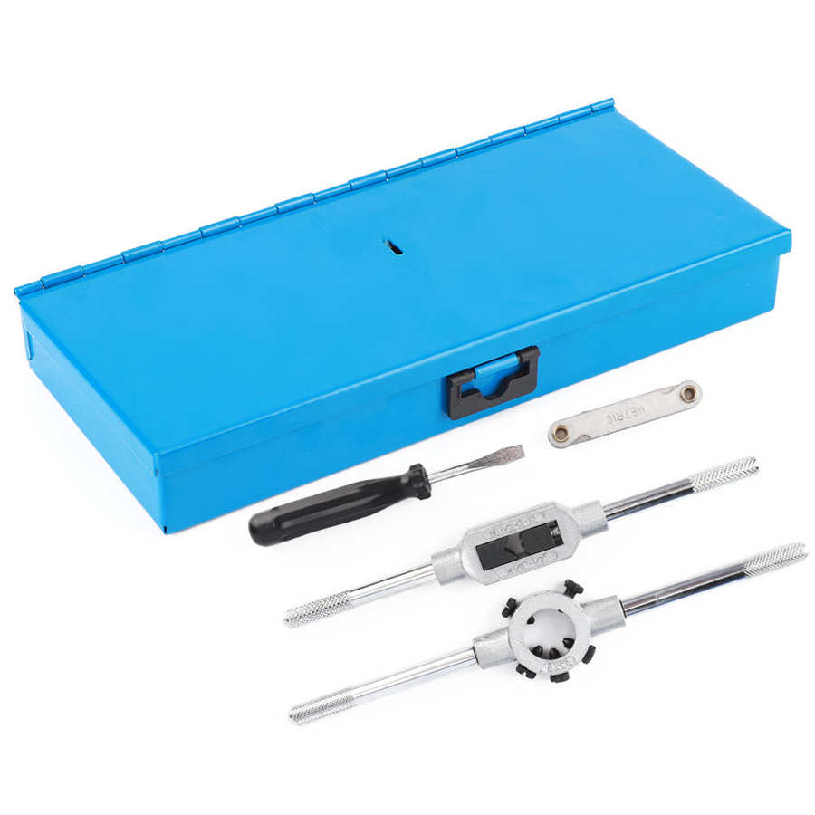 32 Stuks Schroefdraad Tap Sterven Set Hoge Hardheid Rijg Tap Sterven Moersleutel Auto Reparatie Handgereedschap Kit Met Ijzeren Doos