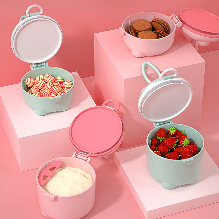 Portable Baby Food Storage Box Milk Powder Essential Cereal Cartoon Infant Toddler Snacks Container Formula Dispenser Storager