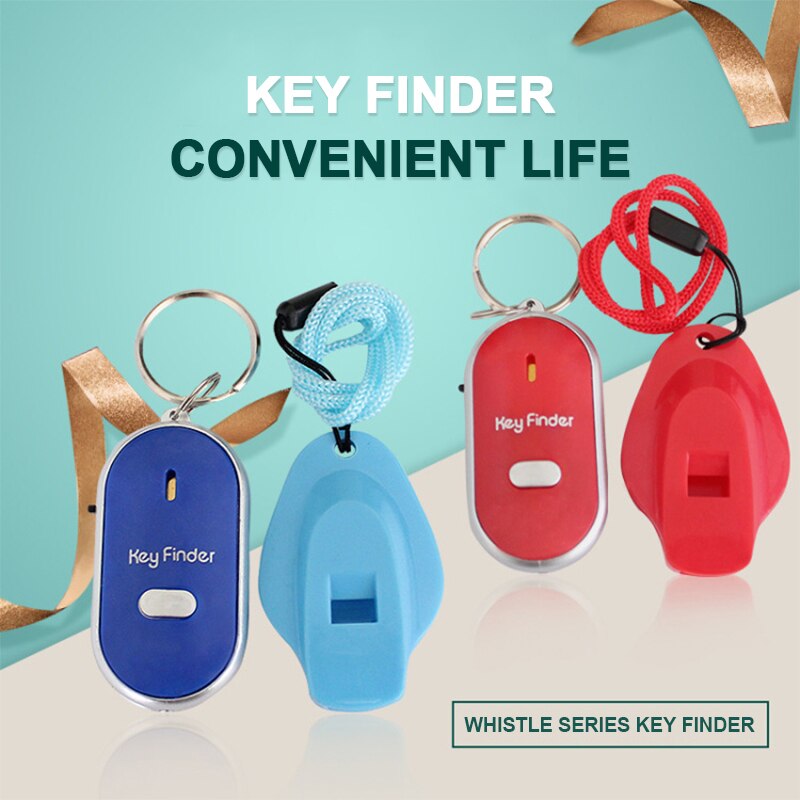 Mini buscador de llaves Anti-Pérdida silbato con linterna LED inteligente remoto pitido intermitente llavero localizador de llaves para niños