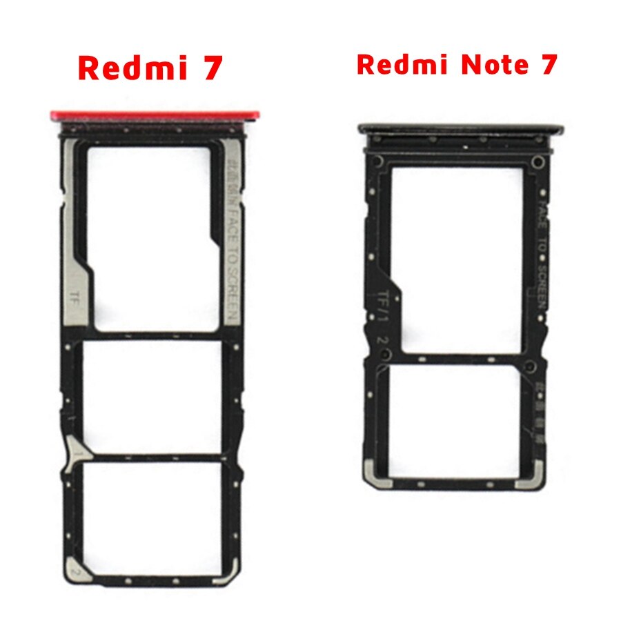 Dla Xiaomi Redmi Uwaga 7 uchwyt na tacę na karty SIM uwaga 7 S Uwaga7 zawodowiec gniazdo na kartę mikro SD adapter robić Redmi 7 taca na karty Sim części zamienne