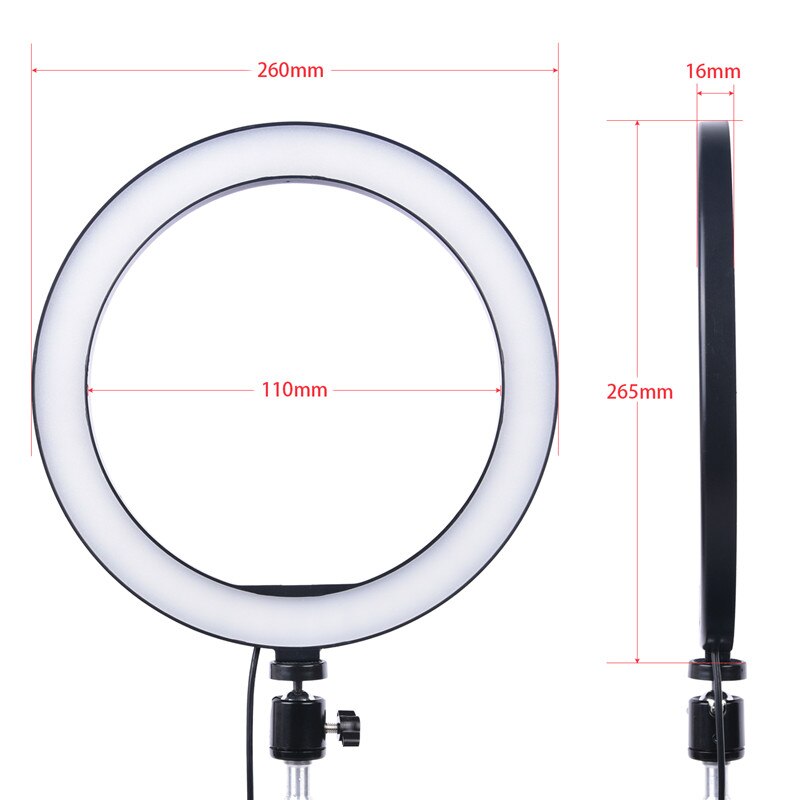 fosoto 16cm/26cm Photographic Lighting 3200K-5500K Dimmable Led Ring Light Lamp Photo Studio Phone Video Beauty Makeup camera: Pink