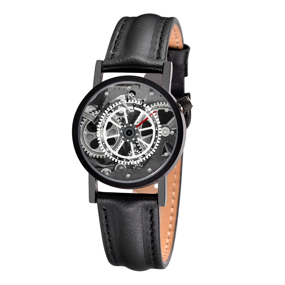 Fb81009 geliefden paar polshorloges tandwiel bewegende wijzerplaat luxe relojes: Vrouwen