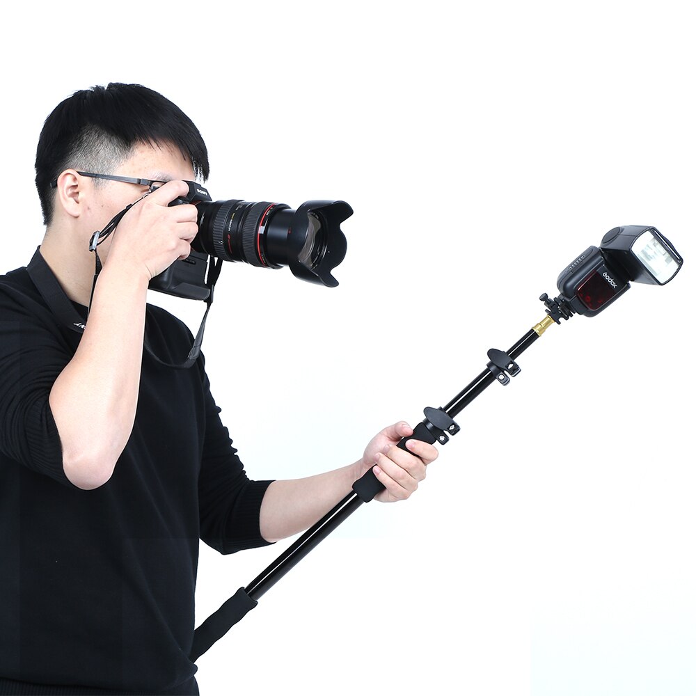 25.5 "-62"/62-157Cm Extension Ondersteuning Staaf Fotografie Flash Speedlite Stok Staaf Fotostudio microfoon Boom Pole Handheld Grip