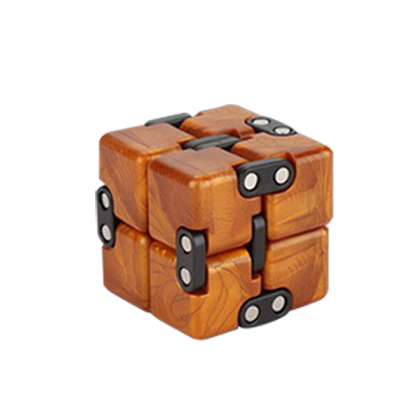 Cube Anti-anxiety Infinite Cube Upgrade Frosted Decompression Compression Artifact Fidget Infinity Cube Toy: Brown
