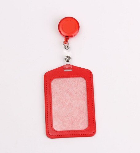 Manchon de carte verticale porte-Badge de carte de crédit longes étiquette de nom d'infirmière porte-Badge d'identification porte-carte accessoires d'infirmière: Rouge