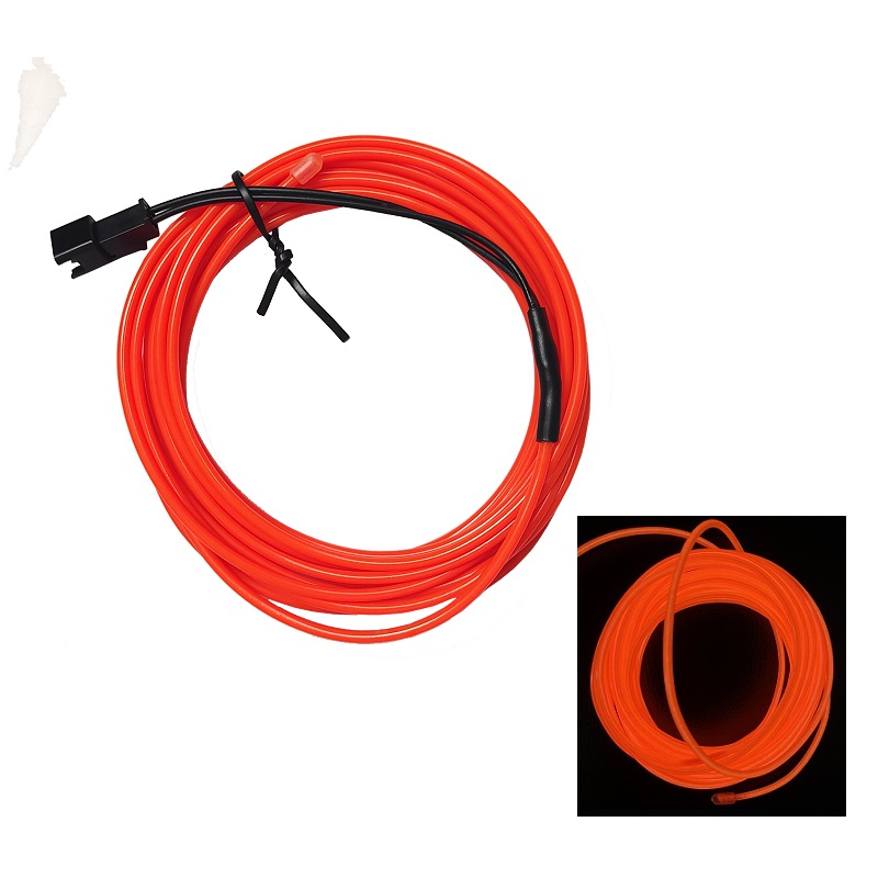 Luz de neón Flexible de 1M/3M/5M/10M, cable EL Led neón para de baile, decoración de ambiente, lámpara RopeTube, tira Led Multicolor impermeable: Blanco frío / 4,5 W