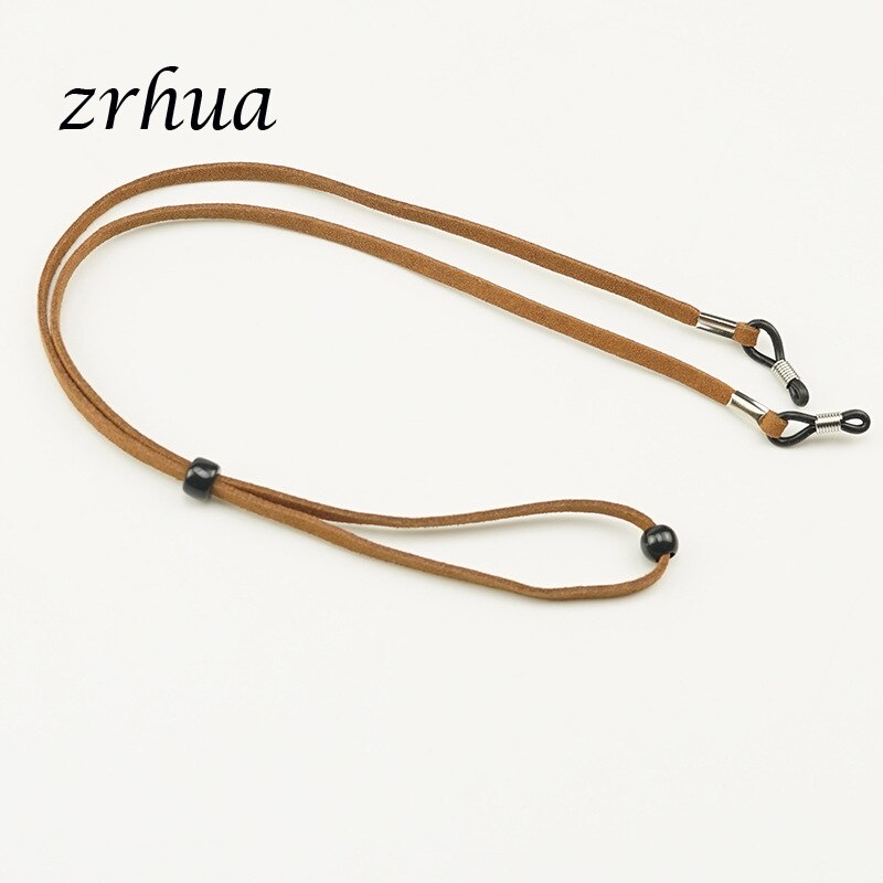 Zrhua briller har på seg holdetråd justerbar solbrillesnor stropp praktisk brilleglass streng lanyard 1pc anti-lost: Brun
