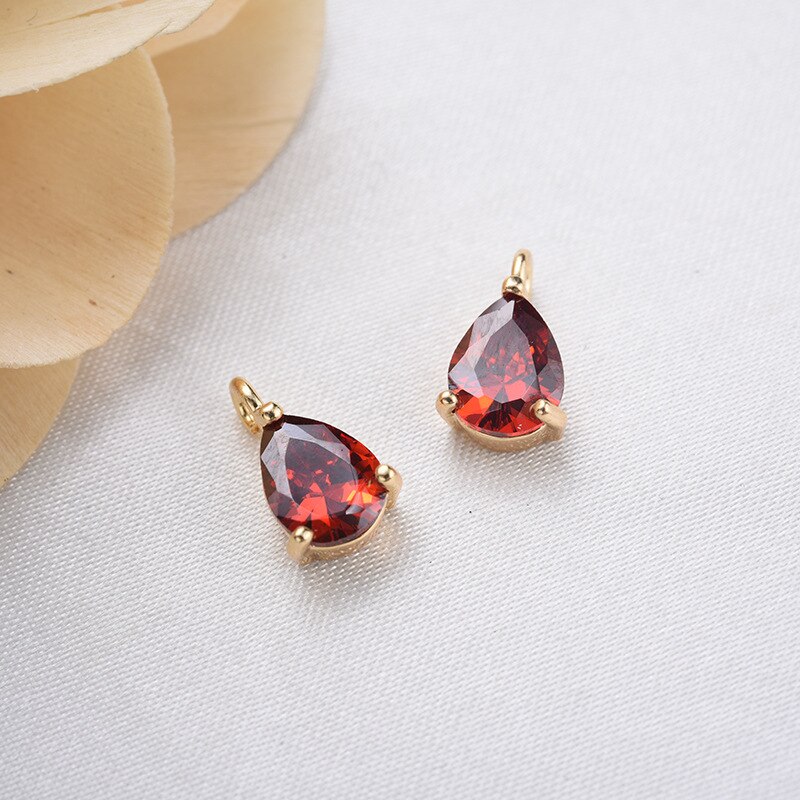 10Stck 17x36MM See 2MM 24K Gold Farbe Durcheinander Baum Blatt Blätter Reize Anhänger Diy Schmuck Erkenntnisse Zubehör: rot farbe