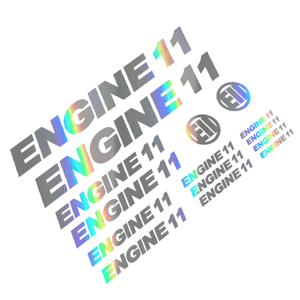 For ENGINE 11 Bike Frame Stickers Decal Bicycle Cycling: Silver